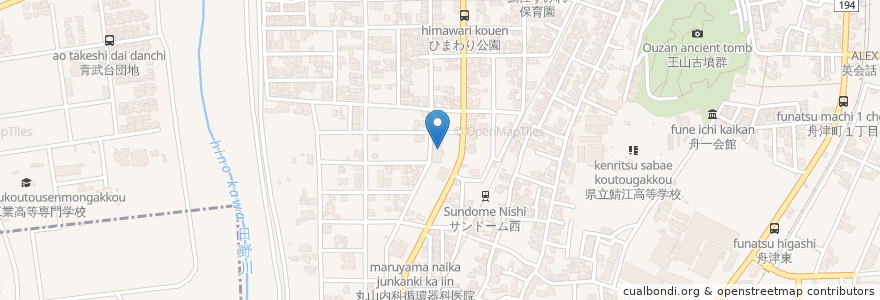 Mapa de ubicacion de ふれあいみんなの館・さばえ en 일본, 후쿠이현, 鯖江市.