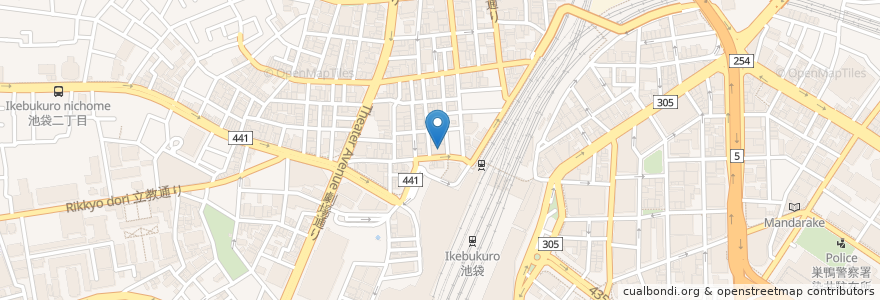 Mapa de ubicacion de コメダ珈琲店 en اليابان, 東京都, 豊島区.