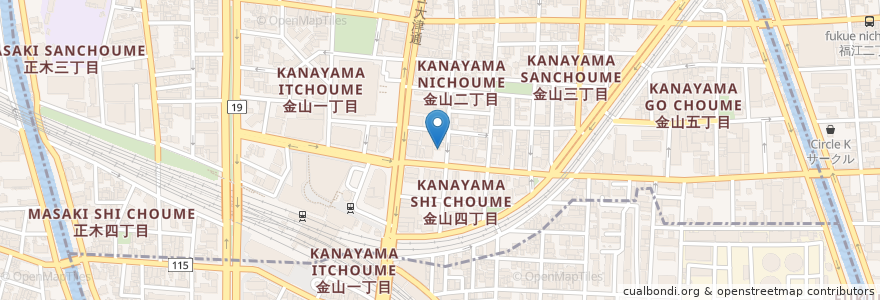 Mapa de ubicacion de SAYURI en Japan, Präfektur Aichi, 名古屋市, 中区.