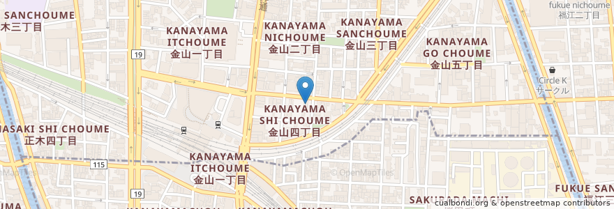 Mapa de ubicacion de 新萬丸亭 en ژاپن, 愛知県, 名古屋市.