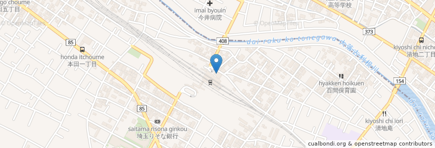 Mapa de ubicacion de Wip en Japan, Präfektur Saitama, 北葛飾郡, 南埼玉郡, 杉戸町, 宮代町.