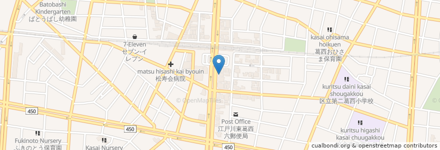 Mapa de ubicacion de マクドナルド en Japonya, 東京都, 江戸川区.