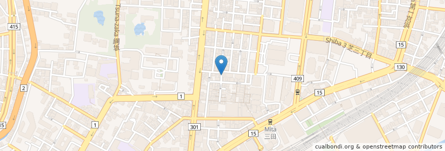 Mapa de ubicacion de 三田調剤薬局 en 日本, 東京都, 港区.