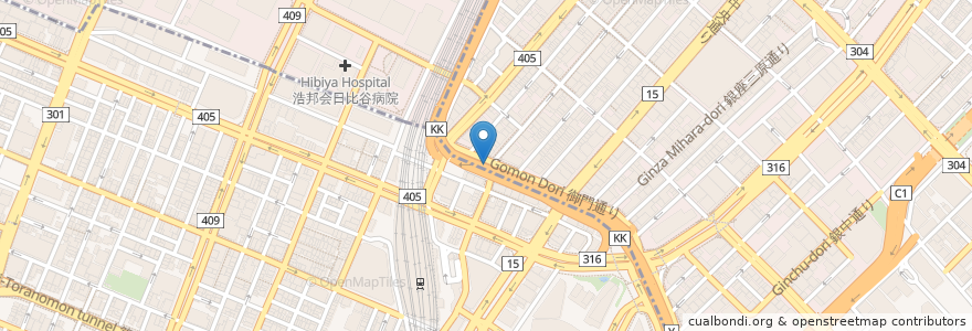 Mapa de ubicacion de テング酒場 en Japón, Tokio.