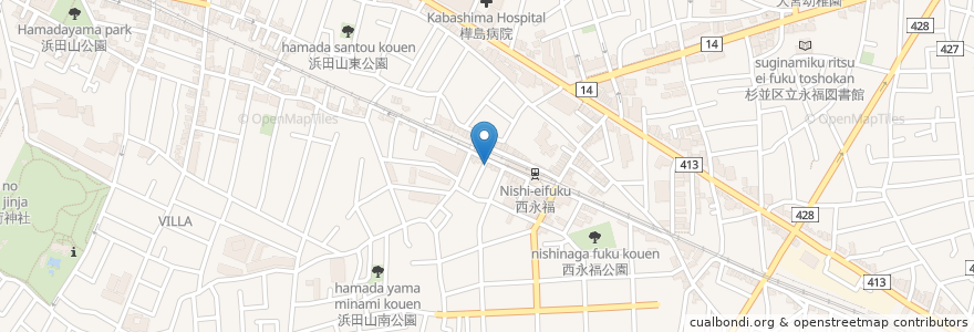 Mapa de ubicacion de I Dental Clinic en Jepun, 東京都, 杉並区.