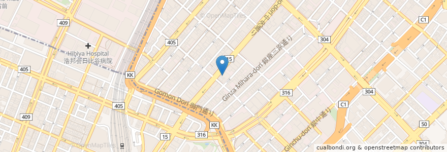 Mapa de ubicacion de ヤマハ銀座コンサートサロン en 일본, 도쿄도.