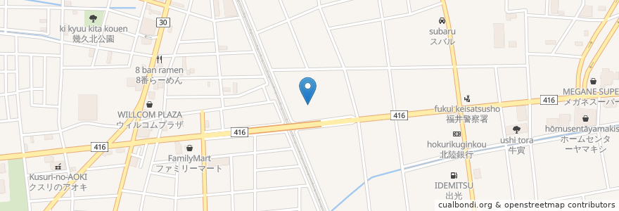 Mapa de ubicacion de ホテルBE・BE en Japão, 福井県, 福井市.