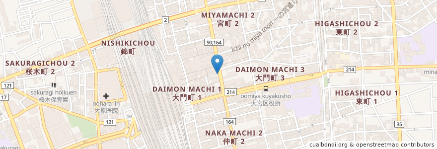 Mapa de ubicacion de 建利ビル前 en Japonya, 埼玉県, さいたま市, 大宮区.