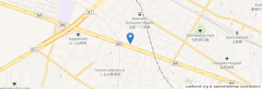 Mapa de ubicacion de 練馬北町 en Jepun, 東京都, 練馬区.