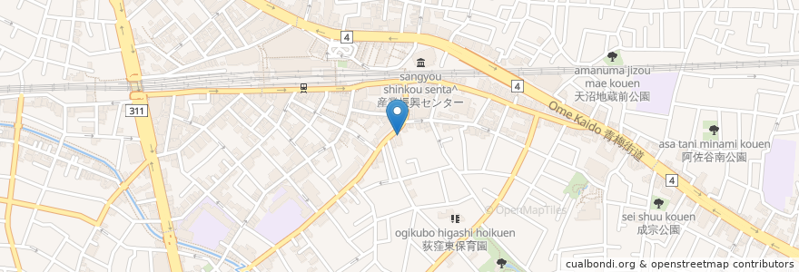 Mapa de ubicacion de 荻窪南口営業所 en Japão, Tóquio, 杉並区.