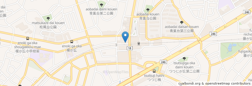 Mapa de ubicacion de マクドナルド en ژاپن, 神奈川県, 横浜市, 青葉区.