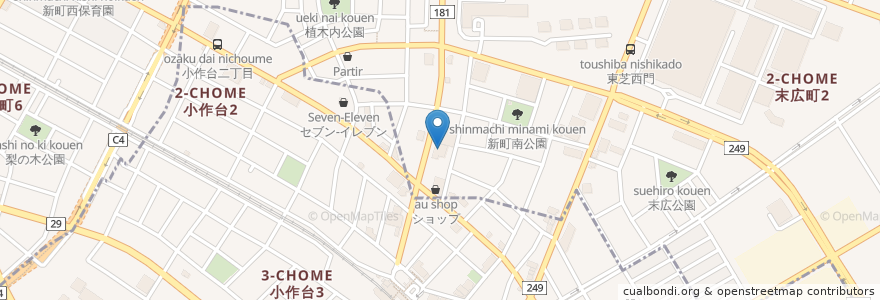 Mapa de ubicacion de JA西東京 en 日本, 東京都, 青梅市, 羽村市.