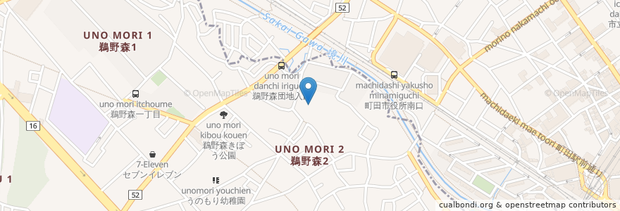 Mapa de ubicacion de 青松院 en Japón, Tokio, 相模原市, Machida, 南区.