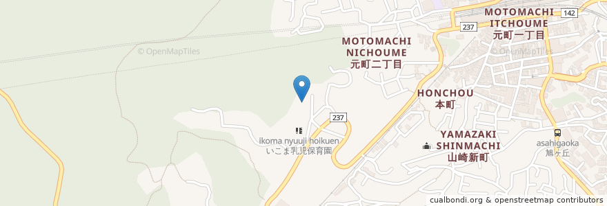 Mapa de ubicacion de 滝寺公園スポーツ施設市民プール en 日本, 奈良県, 生駒市.
