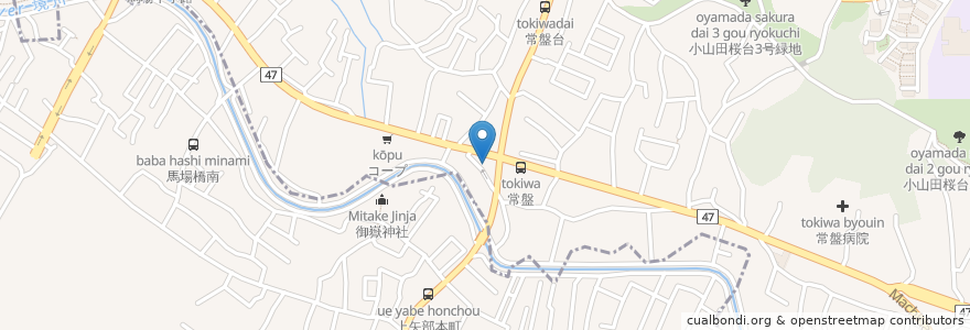 Mapa de ubicacion de 聖林 町田常盤店 en Japão, Tóquio, 相模原市, 町田市.