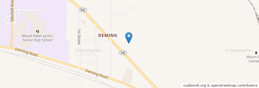Mapa de ubicacion de Deming Library en United States, Washington, Whatcom County, Deming.