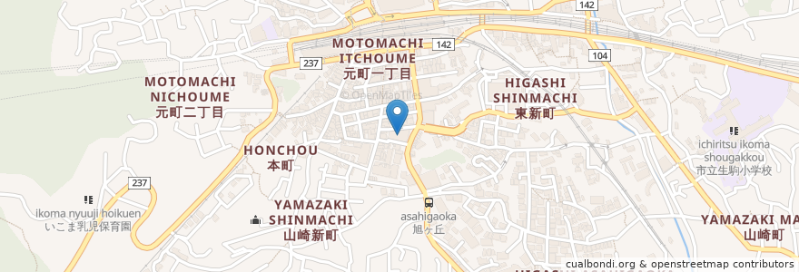 Mapa de ubicacion de 生駒駅南自動車駐車場 en اليابان, 奈良県, 生駒市.