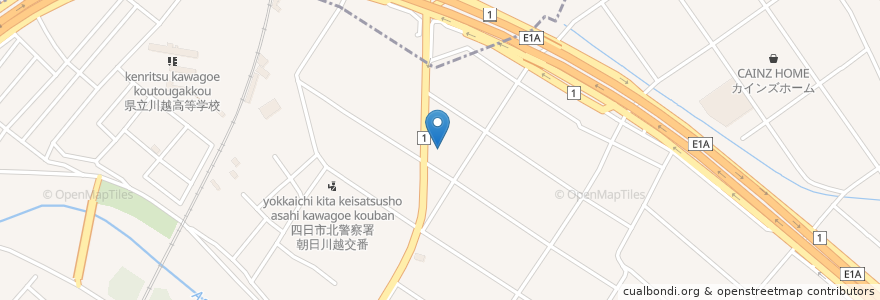 Mapa de ubicacion de 三井石油 en Japan, Präfektur Mie, 三重郡, 川越町.