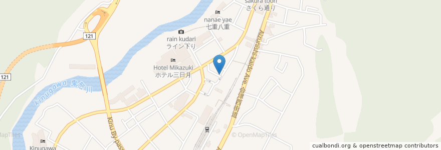 Mapa de ubicacion de らいふ (New Life) en Japan, 栃木県, 日光市.