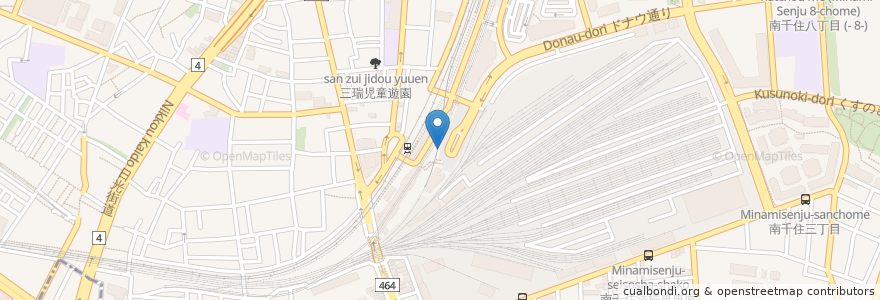 Mapa de ubicacion de 南千住駅東口 en Jepun, 東京都.