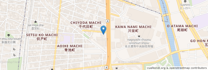 Mapa de ubicacion de 昭和シェル en Japonya, 愛知県, 名古屋市, 熱田区.