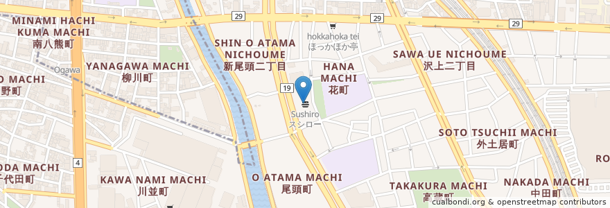 Mapa de ubicacion de スシロー en Japan, Präfektur Aichi, 名古屋市, 熱田区.