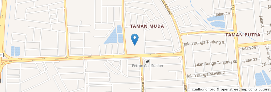 Mapa de ubicacion de Sekolah Kebangsaan Taman Muda en Malezya, Selangor, Majlis Perbandaran Ampang Jaya.
