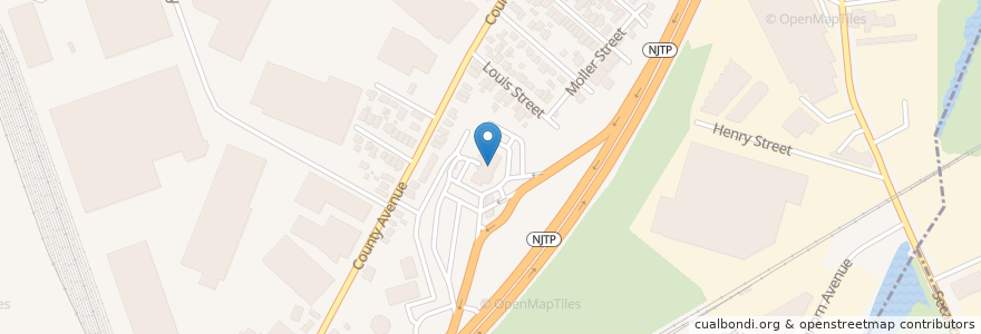 Mapa de ubicacion de Roy Rogers en Estados Unidos De América, Nueva Jersey, Hudson County, Secaucus.