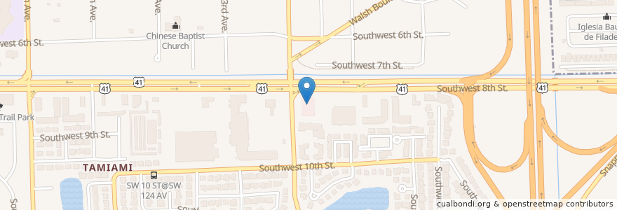 Mapa de ubicacion de Wendy's en United States, Florida, Miami-Dade County.