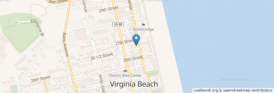 Mapa de ubicacion de Maple Tree en ایالات متحده آمریکا, ویرجینیا, Virginia Beach.