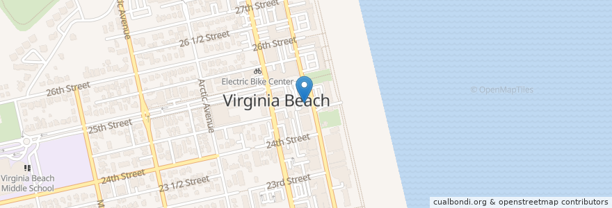 Mapa de ubicacion de Dough Boy's en United States, Virginia, Virginia Beach.