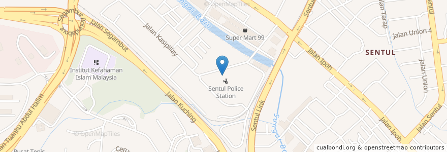 Mapa de ubicacion de Sentul Police Station en Malezya, Selangor, Kuala Lumpur.