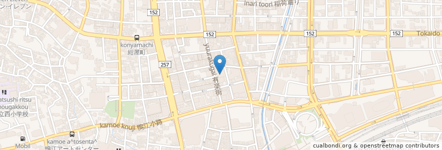 Mapa de ubicacion de 銀座ライオン en 日本, 静岡県, 浜松市, 中区.