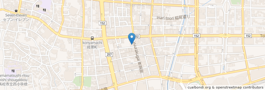 Mapa de ubicacion de シネマe~ra en Japan, 静岡県, 浜松市, 中区.