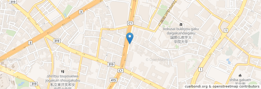 Mapa de ubicacion de ニコラス ピザハウス en 日本, 东京都/東京都, 港區.