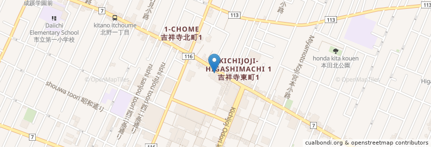 Mapa de ubicacion de Kichijoji Plaza en Japan, Tokyo, Musashino.