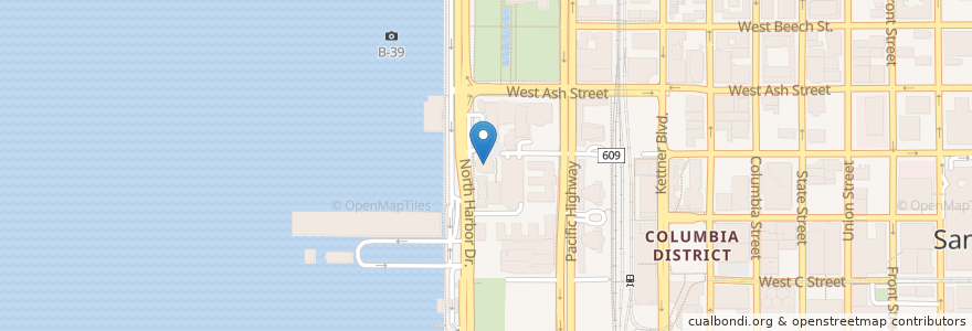 Mapa de ubicacion de Ruth's Chris Steak House en ایالات متحده آمریکا, کالیفرنیا, San Diego County, San Diego.