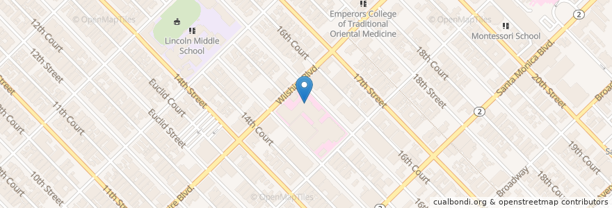 Mapa de ubicacion de UCLA Hospital Cafeteria en Verenigde Staten, Californië, Los Angeles County.