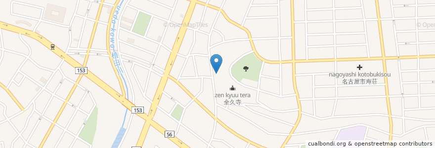 Mapa de ubicacion de 泉称寺 en 日本, 愛知県, 名古屋市, 天白区.