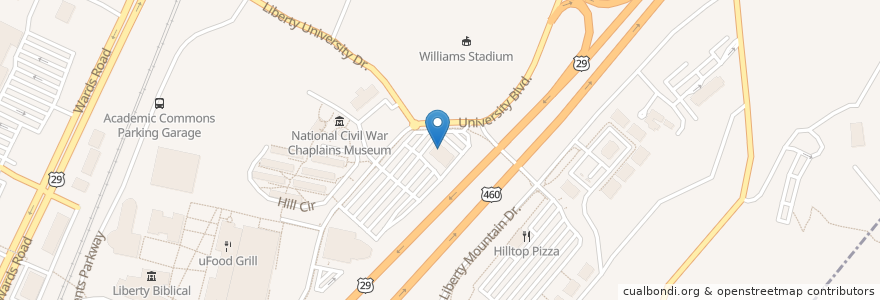 Mapa de ubicacion de Barnes & Nobles Café en Stati Uniti D'America, Virginia, Lynchburg, Lynchburg City.