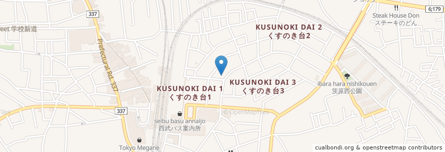 Mapa de ubicacion de ぎょうざの満洲 en 日本, 埼玉県, 所沢市.