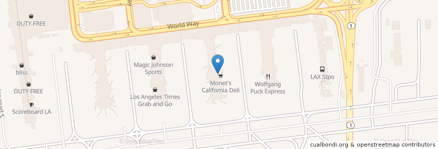 Mapa de ubicacion de Osteria en Stati Uniti D'America, California, Los Angeles County, Los Angeles.