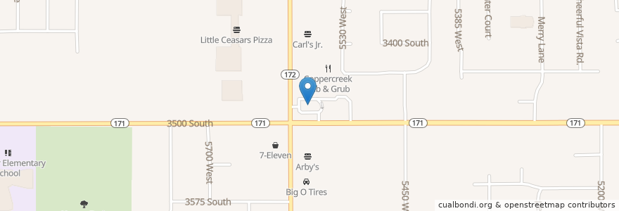 Mapa de ubicacion de McDonald's en 美利坚合众国/美利堅合眾國, 犹他州 / 猶他州, Salt Lake County, West Valley City.