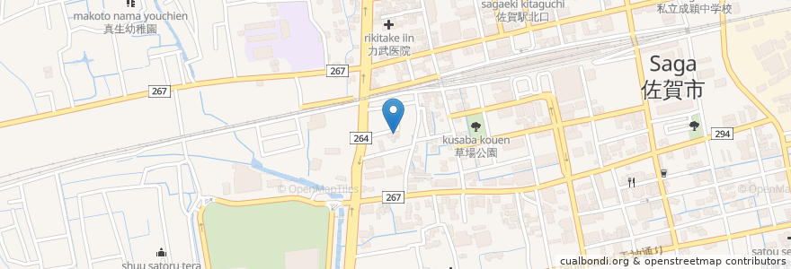 Mapa de ubicacion de 江口内科 en Япония, Сага, 佐賀市.