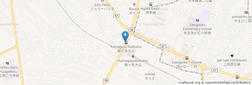 Mapa de ubicacion de 鎌ケ谷大仏 (Kamagaya Daibutsu) en Japón, Prefectura De Chiba, 鎌ケ谷市.