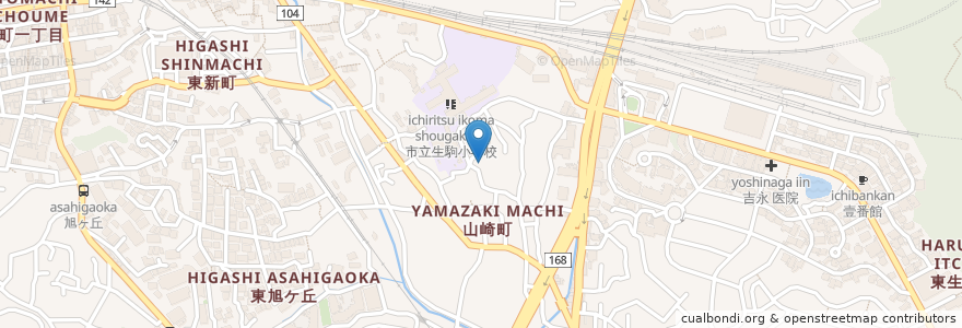 Mapa de ubicacion de 西方寺 en Jepun, 奈良県, 生駒市.