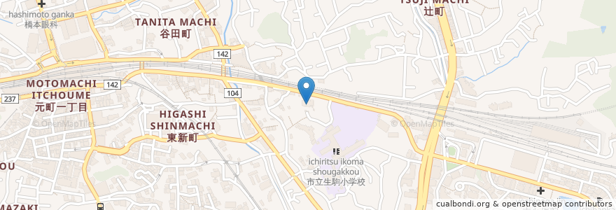 Mapa de ubicacion de 安養寺 en Япония, Нара, 生駒市.