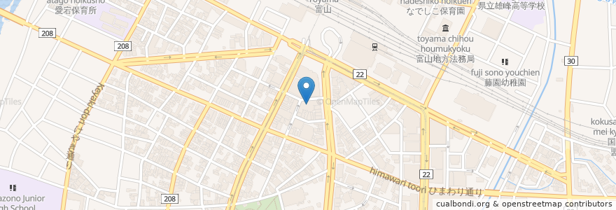 Mapa de ubicacion de 富山市営桜町駐車場 en Japan, Präfektur Toyama, 富山市.