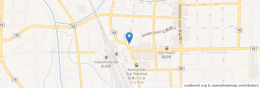Mapa de ubicacion de マクドナルド en 日本, 長野県, 松本市.
