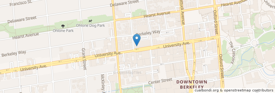 Mapa de ubicacion de Charles Schwab en Vereinigte Staaten Von Amerika, Kalifornien, Alameda County, Berkeley.